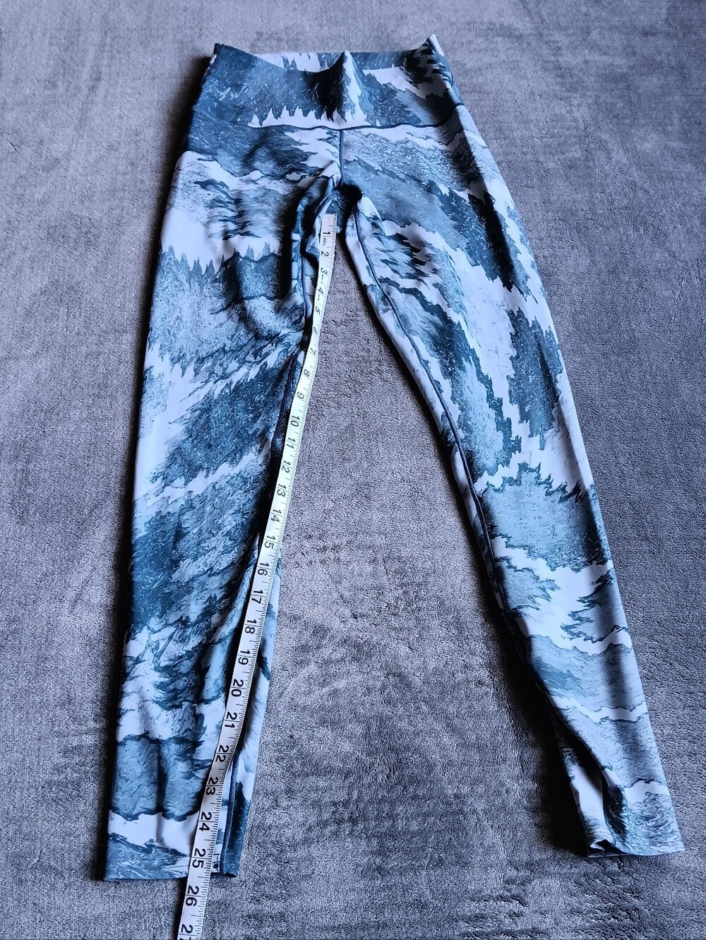 Colorado Threads, Blue Mountain Marble Print Active Leggings Size Medium, Yoga View 6